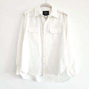 New Zara $129 100% Silk Into The Classics Collection Blouse Medium